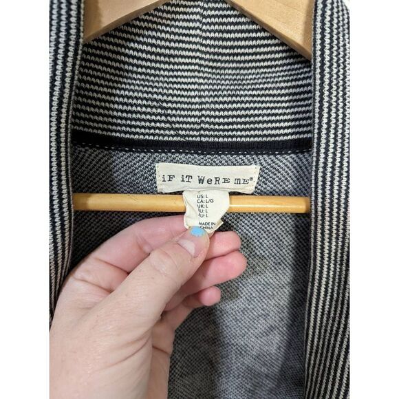 If It Were Me Open Front Aztec Print Cotton Cardigan Sweater - Size Large - Picture 5 of 6